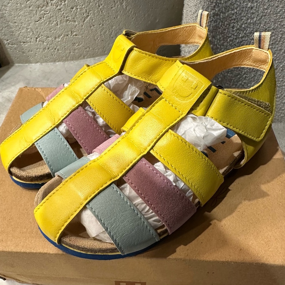 Dulis Kids Leather Sandals Unisex Size 31 (US 13). NWT. Made in Portugal